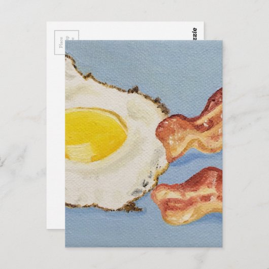Frühstücksbild Bacon and Egg Postkarte (Vorne/Hinten)