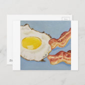 Frühstücksbild Bacon and Egg Postkarte (Vorne/Hinten)
