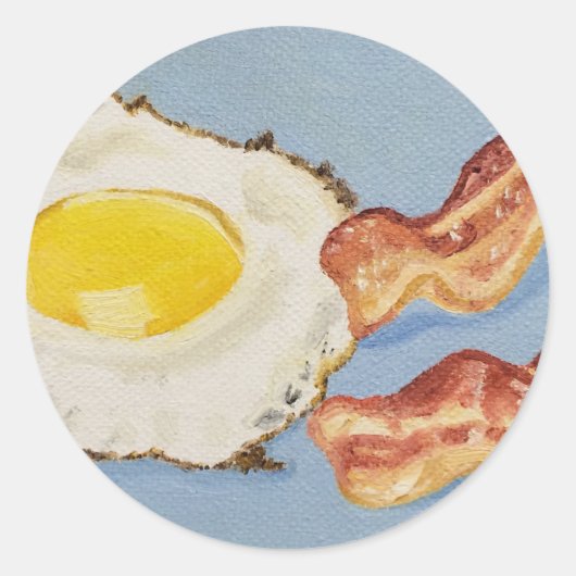 Frühstücksbild Bacon and Egg Runder Aufkleber (Vorderseite)