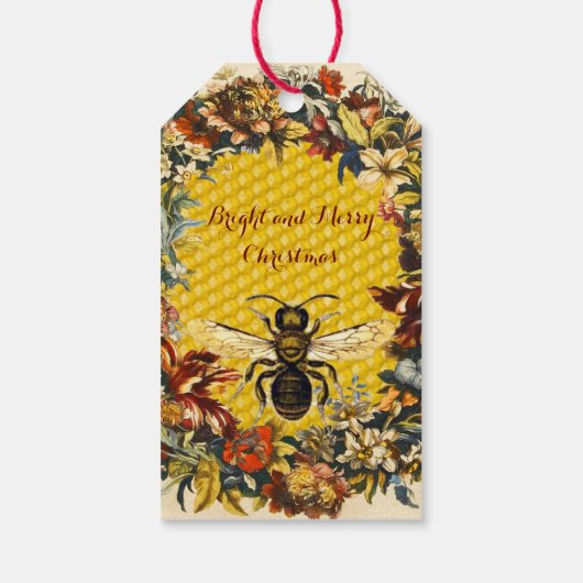 FRÜHSTÜCKSBLUMEN HONEY BIE, BEEKEEPER Weihnachten Geschenkanhänger (Rückseite)