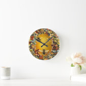 FRÜHSTÜCKSBLUMEN HONEY BIE / RINDFLEISCH RUNDE WANDUHR (Zuhause)