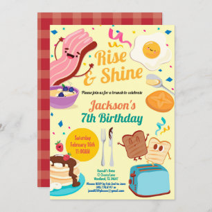 Frühstücksbrunch-Einladung "Rise and Glight" Einladung