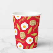 Frühstücksbrunch Geburtstagsparty Kids Niedliches  Pappbecher (Rückseite)