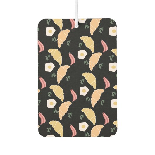 Frühstücksbüffet auf einem Croissant mit Schinken  Autolufterfrischer (Vorderseite)