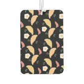 Frühstücksbüffet auf einem Croissant mit Schinken  Autolufterfrischer (Rückseite)