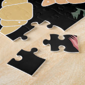 Frühstücksbüffet auf einem Croissant mit Schinken Puzzle (Seite)