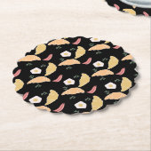 Frühstücksbüffet auf einem Croissant mit Schinken  Untersetzer (angewinkelt)