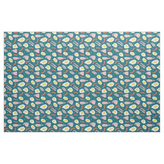 Frühstücksbüffet Bacon und Wurst Gemustert Stoff (Fat Quarter (45,7 x 55,9 cm))