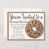 Frühstücksbuffet Brunch Alles Bagel Einladungspostkarte (Vorne/Hinten)