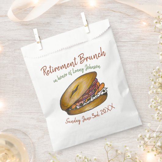 Frühstücksbuffet Brunch Bagel Lox Capers Zwiebel Geschenktütchen (Ausgeschnitten)