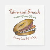 Frühstücksbuffet Brunch Bagel Lox Capers Zwiebel Serviette (Vorderseite)