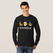 Frühstücksbüffet mit Ei Croissant und Kaffee T-Shirt (Vorne ganz)