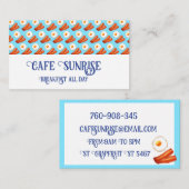 Frühstücksbüffet mit Ei Visitenkarte (Vorne/Hinten)