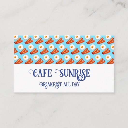 Frühstücksbüffet mit Ei Visitenkarte (Vorderseite)