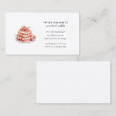 Frühstücksbuffet mit Waffeln Visitenkarte (Vorne/Hinten)