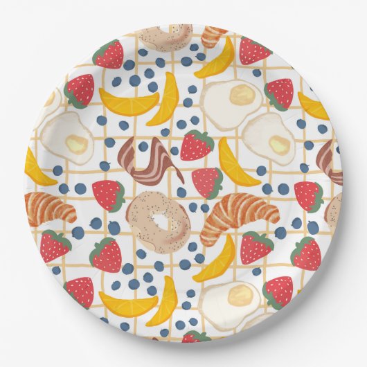 Frühstücksbuffet Pappteller (Vorderseite)