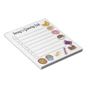 Frühstücksbuffet Personalisierte Lebensmittelauswa Notizblock (angewinkelt)