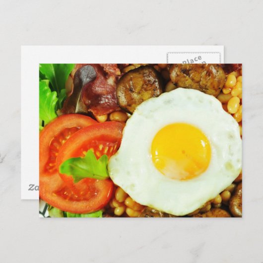 Frühstücksbuffet Postkarte (Vorne/Hinten)