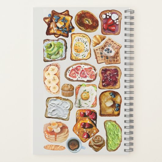 Frühstücksbuffet: Toast bis Vormittag Notizblock (Rückseite)