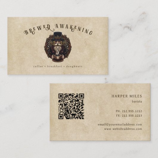 Frühstücksbuffet Visitenkarte (Vorne/Hinten)