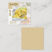 Frühstückscafé Flyer Quadratische Visitenkarte (Vorne/Hinten)