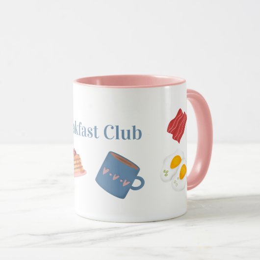 Frühstücksclub Tasse - Niedlicher Kawaii Brunch Cu (VorderseiteRechts)