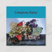 FRÜHSTÜCKSGRABEN UND FARBEN DER SAISON Hell blau Quadratische Visitenkarte (Rückseite)