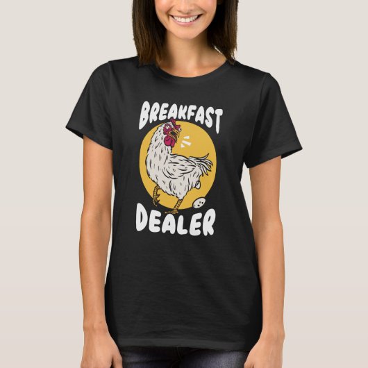 Frühstückshändler Hühnerbauer Hühner Flüstern Fa T-Shirt (Vorderseite)