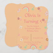 FRÜHSTÜCKSINVITATION FÜR MÄDCHEN SAVE THE DATE (Vorne/Hinten)