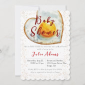 Frühstücksjolk mit Liebe Baby Dusche Einladung (Vorderseite)