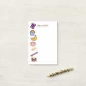 Frühstückslebensmittel Lebensmittel Lebensmittelge Post-it Klebezettel (Auf Schreibtisch)