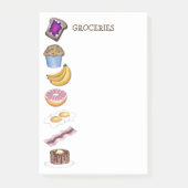 Frühstückslebensmittel Lebensmittel Lebensmittelge Post-it Klebezettel (Vorderseite)