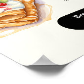 Frühstücksmenü, Speisekarte im Restaurant, Marketi Poster (Ecke)