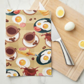 Frühstücksmuster 3 geschirrtuch (Viertel Falte)