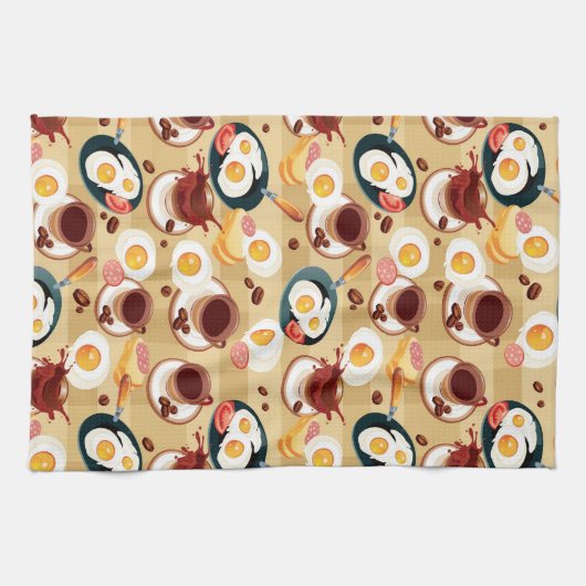 Frühstücksmuster 3 geschirrtuch (Horizontal)