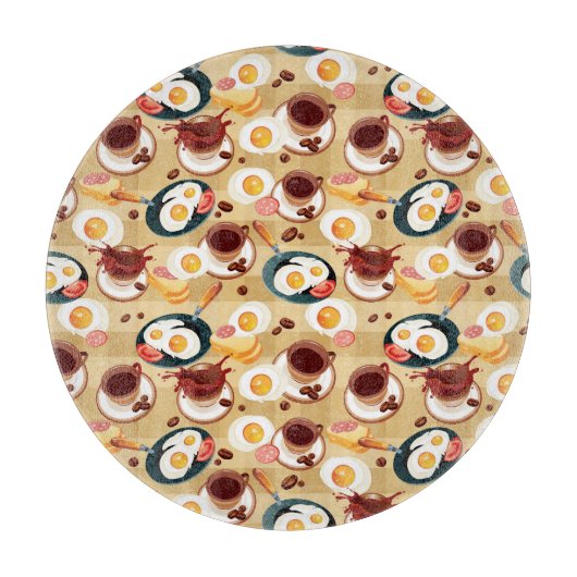 Frühstücksmuster 3 schneidebrett (Vorderseite)