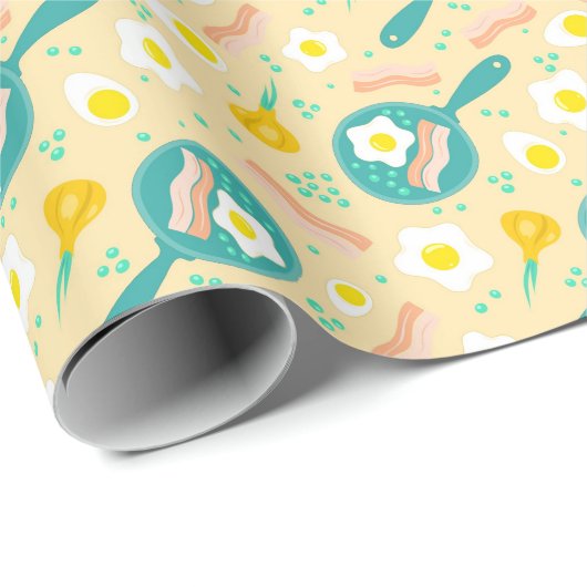 Frühstücksmuster Geschenkpapier (Rolleneckpunkt)