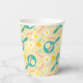 Frühstücksmuster Pappbecher (Rückseite)