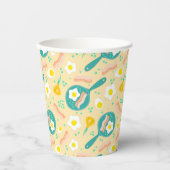 Frühstücksmuster Pappbecher (Vorderseite)