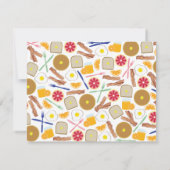 Frühstücksnahrung Flat Notecards Mitteilungskarte (Rückseite)