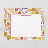 Frühstücksnahrung Flat Notecards Mitteilungskarte (Vorne/Hinten)