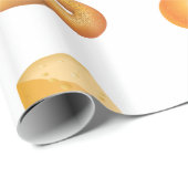 Frühstücksnahrung Kaffee, Croissant, Eier, Bagels Geschenkpapier (Rolleneckpunkt)