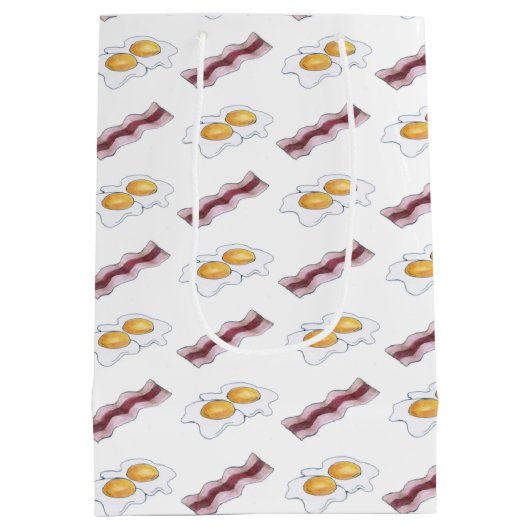 Frühstückspackung mit Bacon Strips und frittierten Mittlere Geschenktüte (Rückseite)