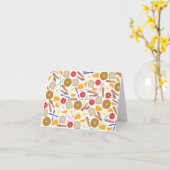 Frühstückspensionsmuster Notecard Karte (Gelbe Blume)