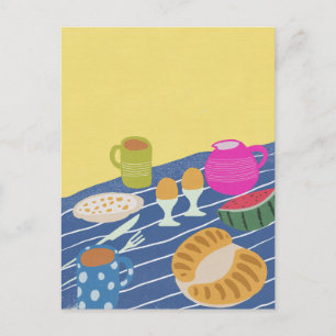 Frühstückspicknick Postkarte