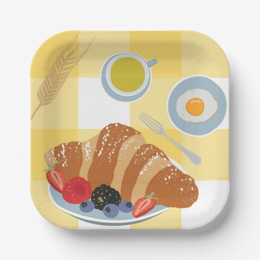 Frühstücksplatte Papierplatte Pappteller (Vorderseite)