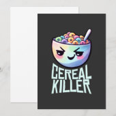 Frühstückspuk Cereal Killer Einladung (Vorne/Hinten)