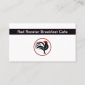 Frühstücksrestaurant Das Thema Rooster Visitenkarte (Vorderseite)