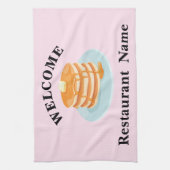 Frühstücksrestaurant Empfang Bäckerei Personalisie Geschirrtuch (Vertikal)