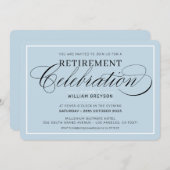 FRÜHSTÜCKSSPIEL - Modernes, blassblaues Abendessen Einladung (Vorne/Hinten)